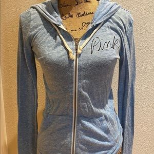 PINK blue zip up jacket